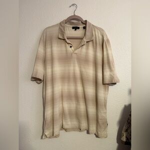 Ted Baker Beige Stripes Men Polo